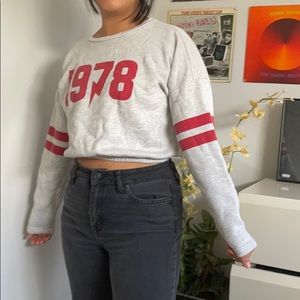 Graphic pullover sweater